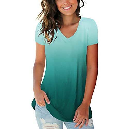 Damen Sommer Batik Kurzarm-T-Shirt
