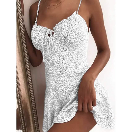 Damen Sommerkleid kurzes Minikleid
