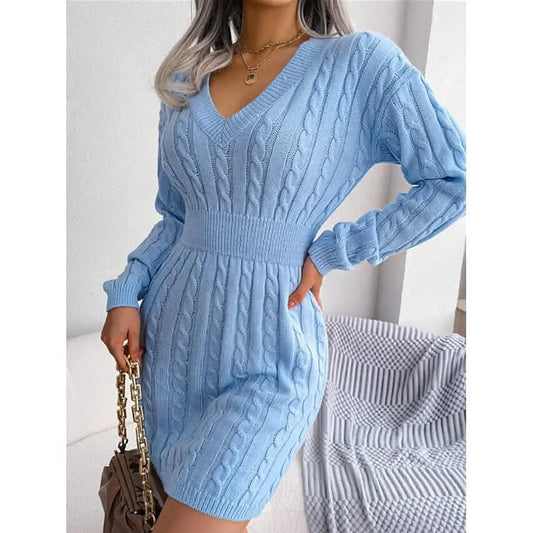 Damen-Pullover-Bleistiftkleid