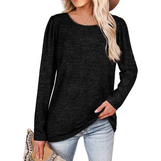 Damen Oberteile V-Ausschnitt Sommer Blütenärmel Freizeit T-Shirts