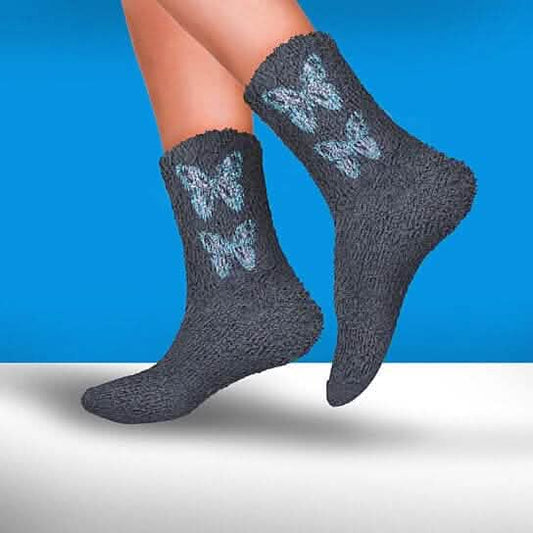Damen Ultra-Plüsch kuschelig warme, flauschige Crew-Socken