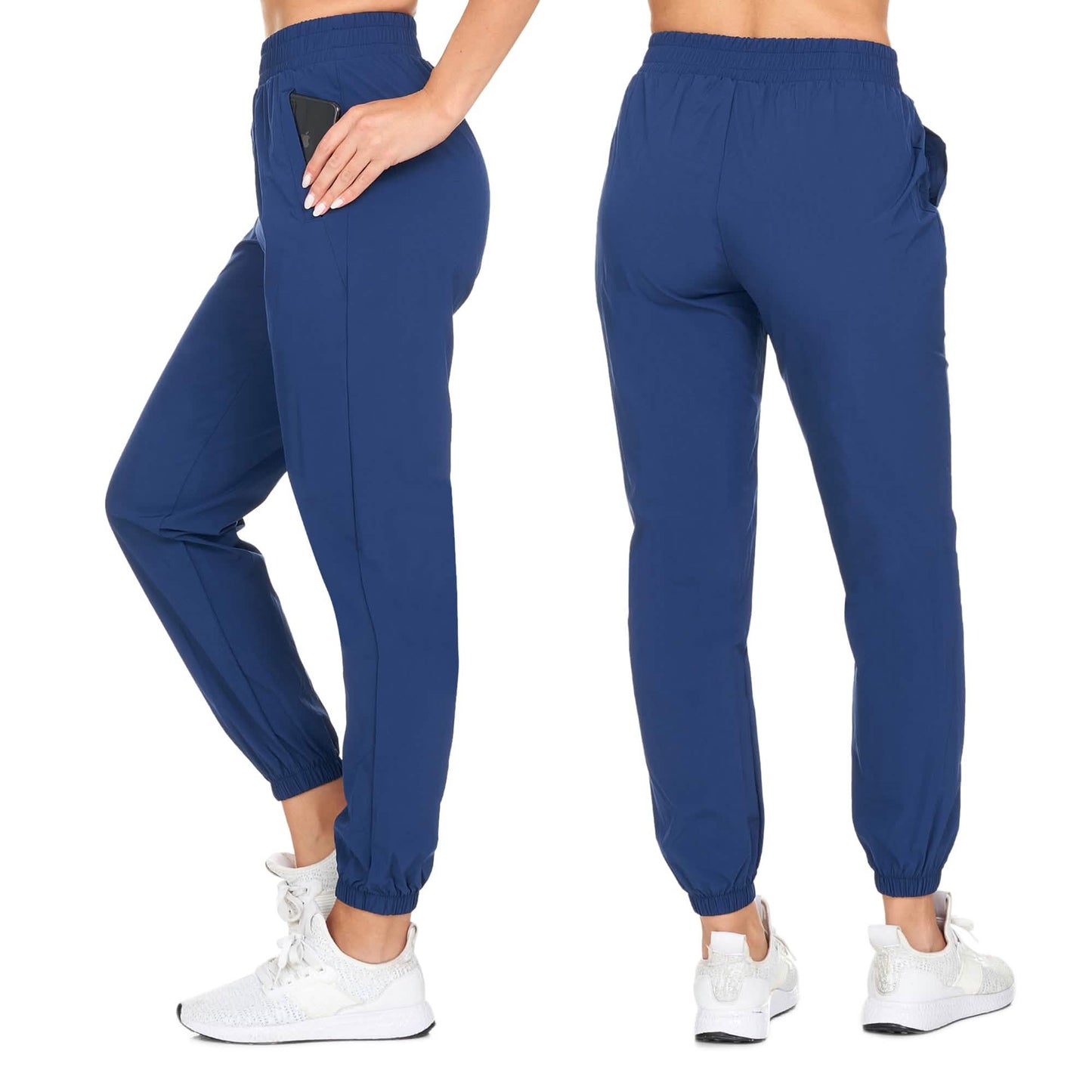 Damen extra weiche, lange gewebte Jogginghose mit Taschen