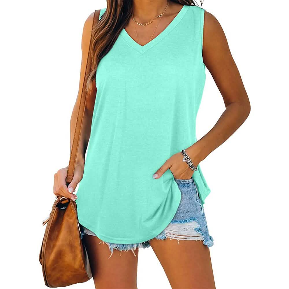 Damen-V-Ausschnitt-Tanktop