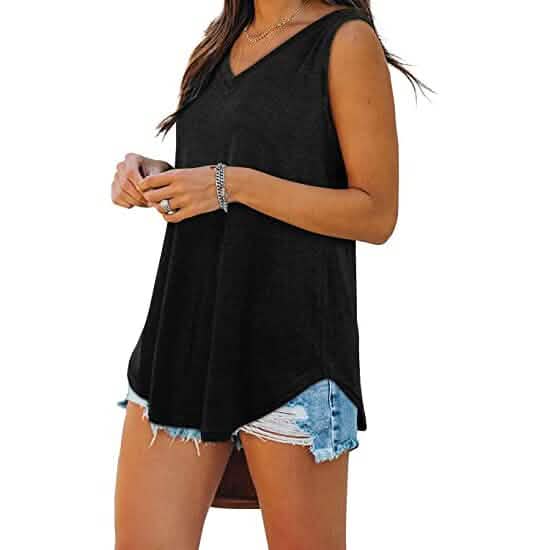 Damen-V-Ausschnitt-Tanktop