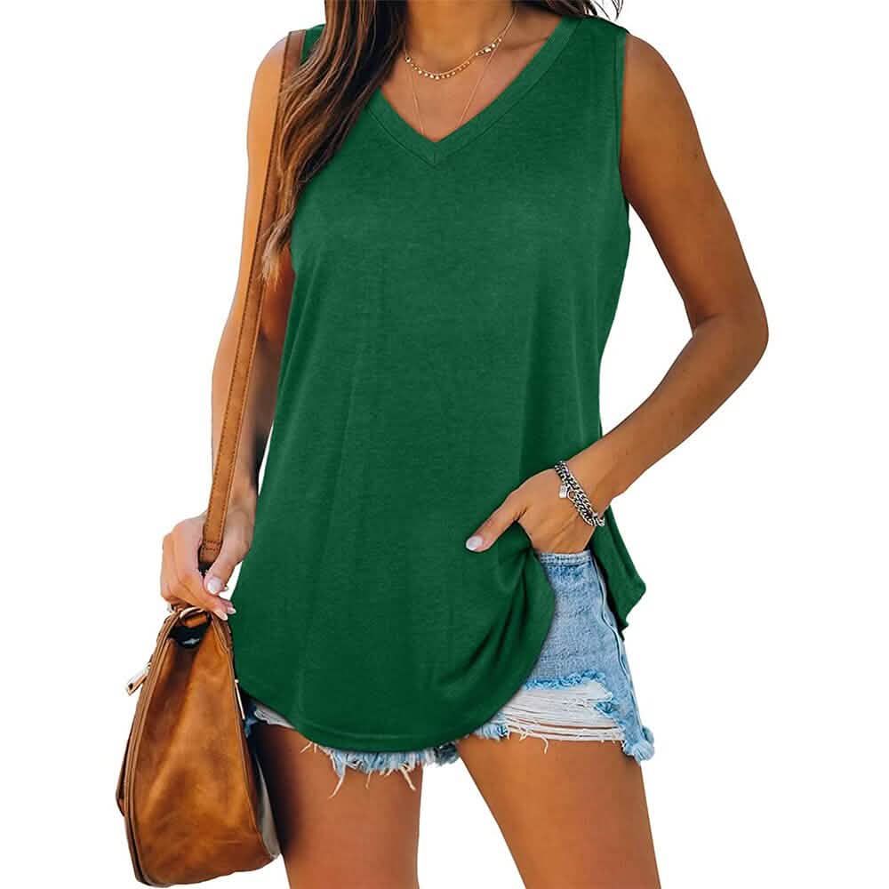 Damen-V-Ausschnitt-Tanktop