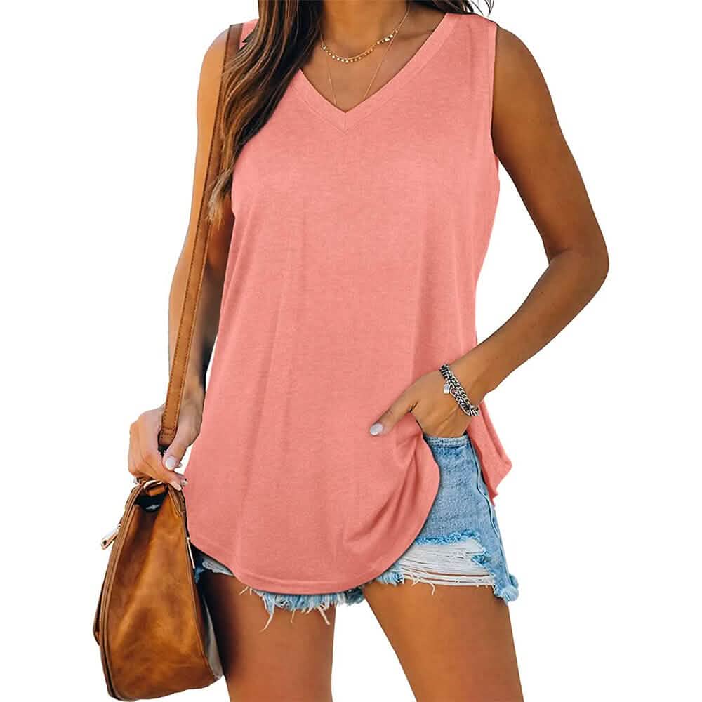 Damen-V-Ausschnitt-Tanktop