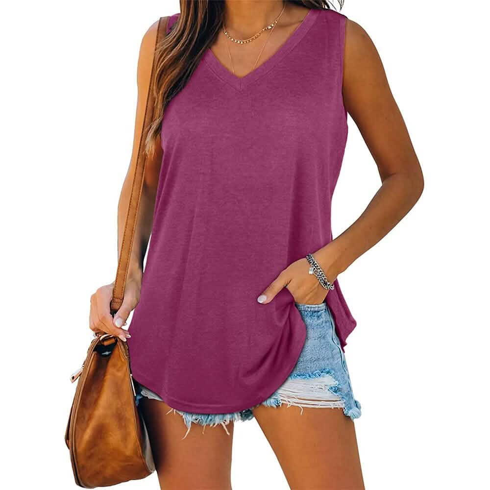 Damen-V-Ausschnitt-Tanktop