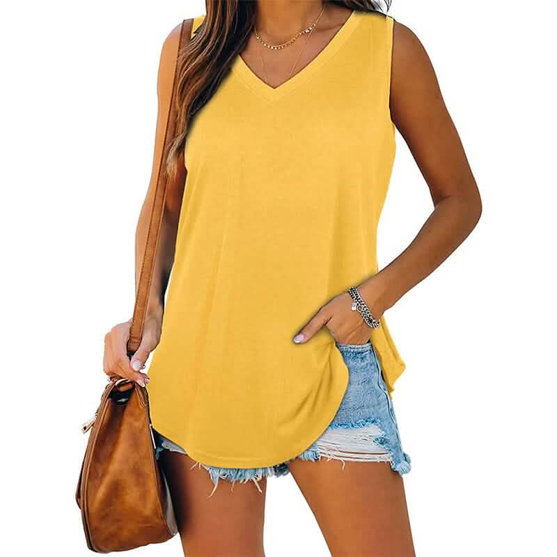 Damen-V-Ausschnitt-Tanktop