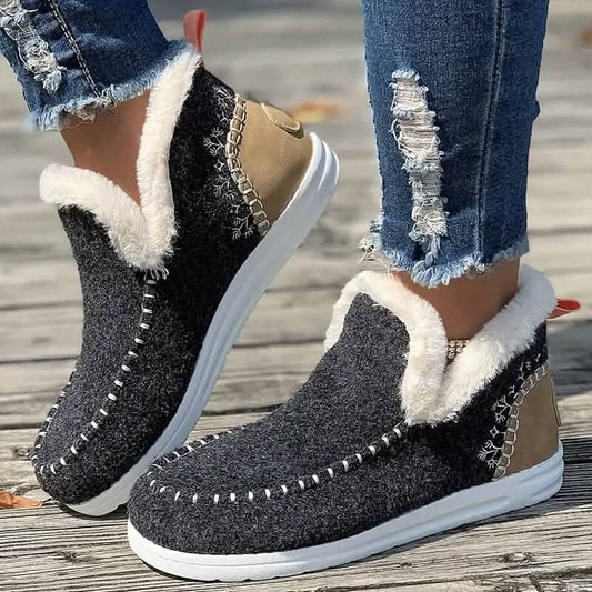 Warme Thermo-Plüschgefütterte Damenschuhe