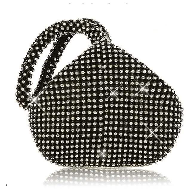 Damen Handgelenktasche Glitzer Glanz Party Abendtasche
