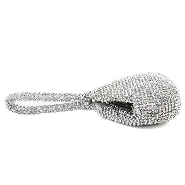 Damen Handgelenktasche Glitzer Glanz Party Abendtasche
