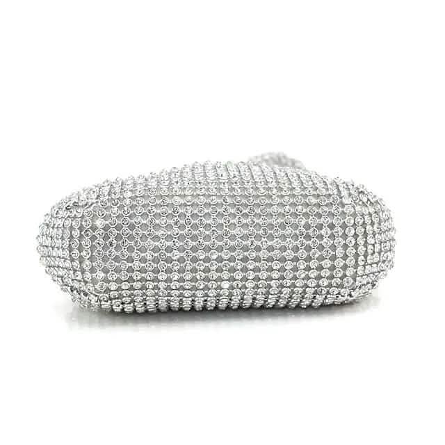Damen Handgelenktasche Glitzer Glanz Party Abendtasche