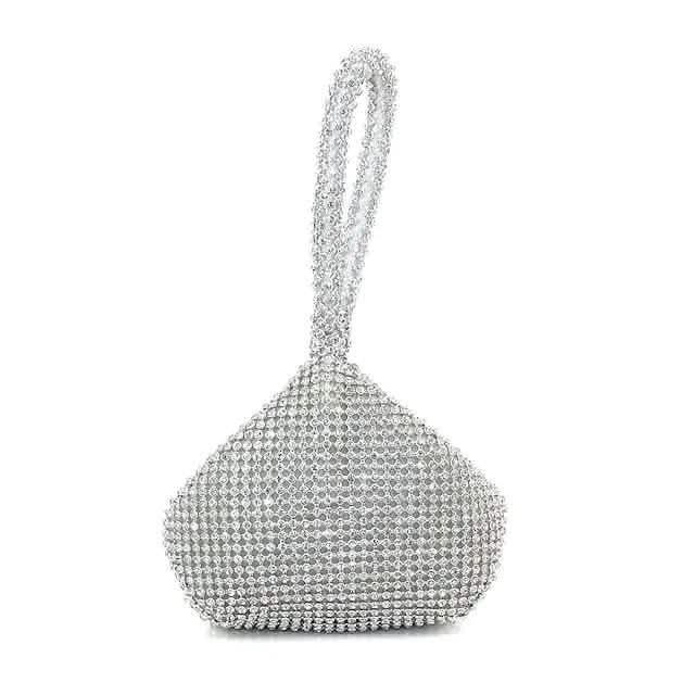 Damen Handgelenktasche Glitzer Glanz Party Abendtasche