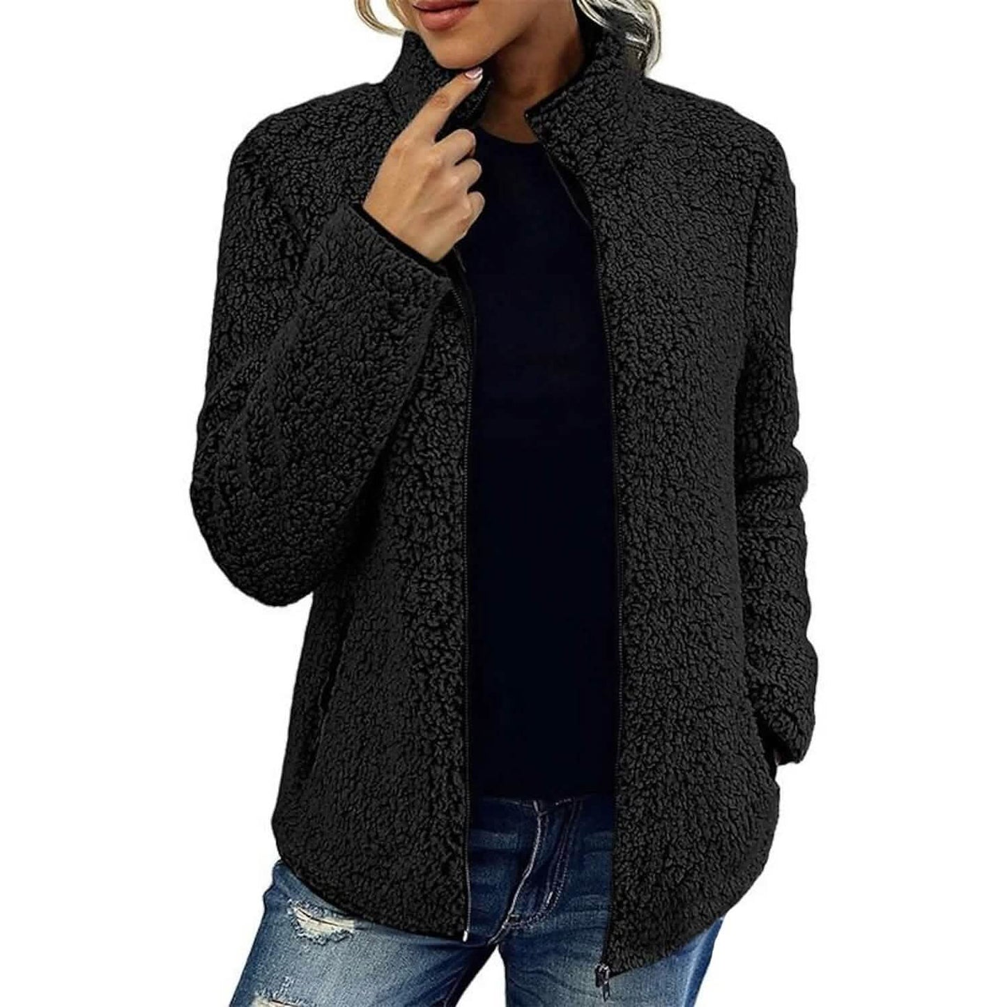 Damen-Reißverschlussjacke Langarm
