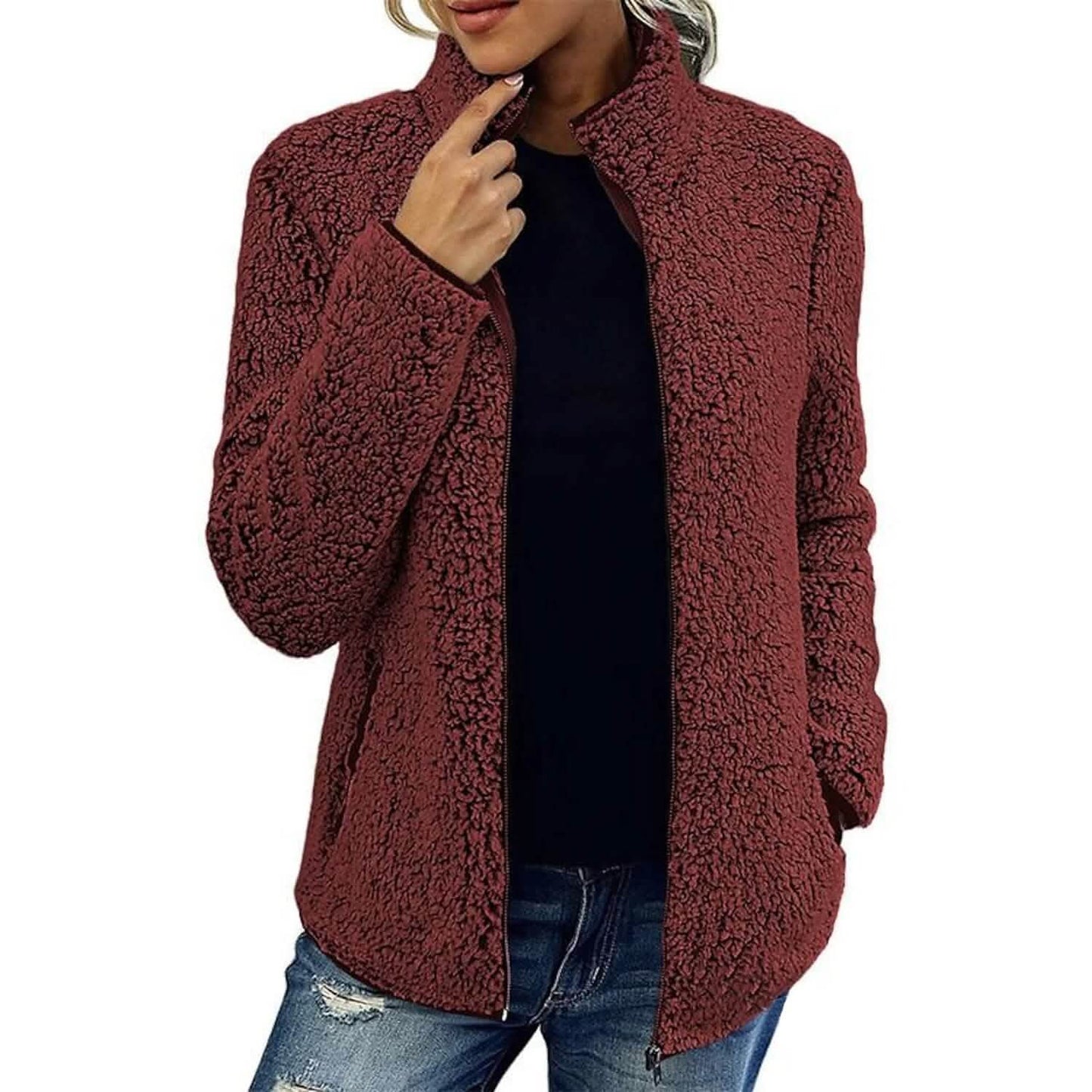 Damen-Reißverschlussjacke Langarm