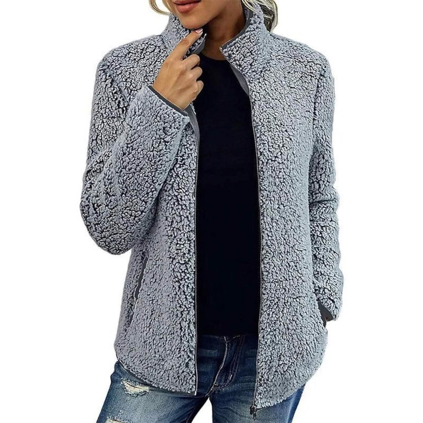 Damen-Reißverschlussjacke Langarm