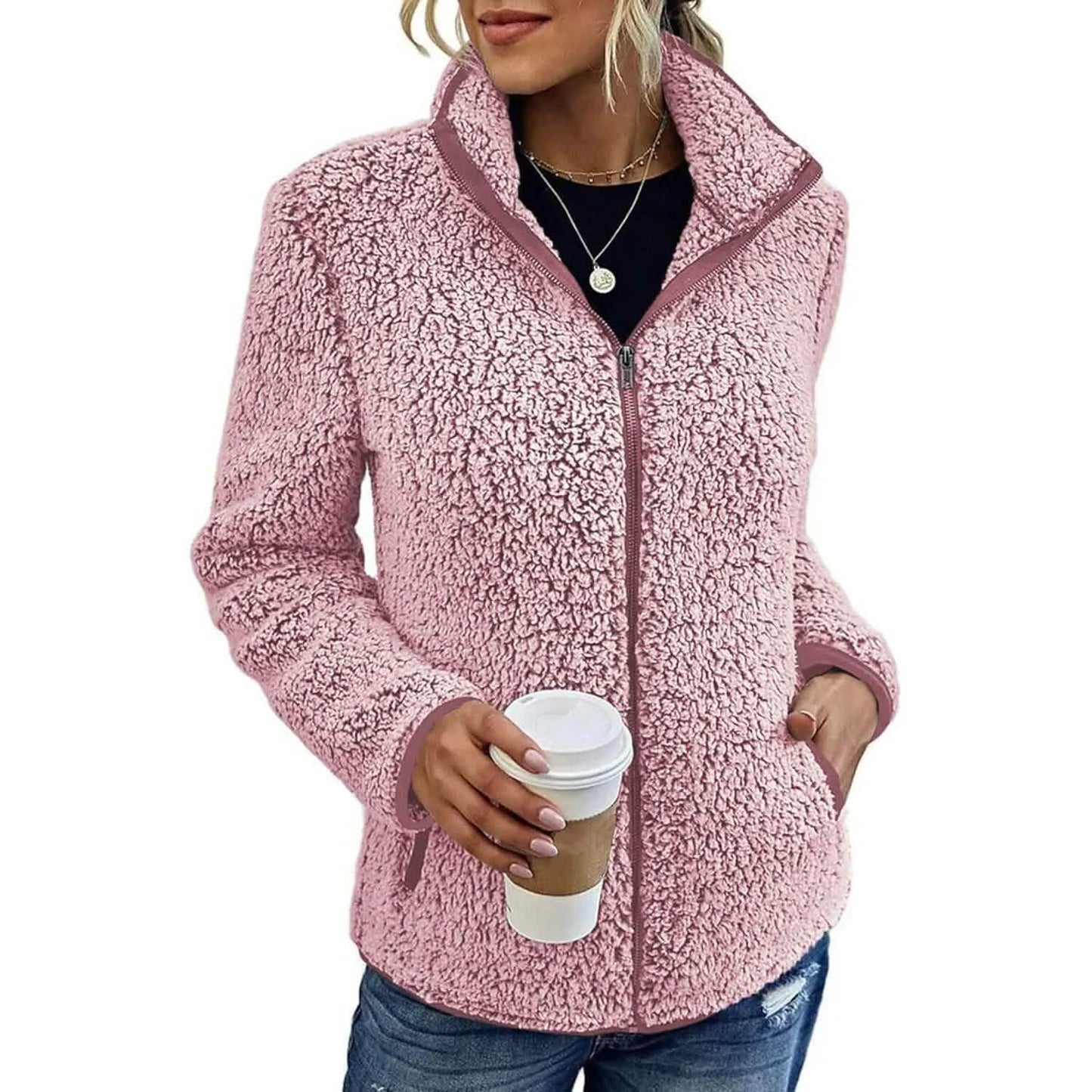 Damen-Reißverschlussjacke Langarm