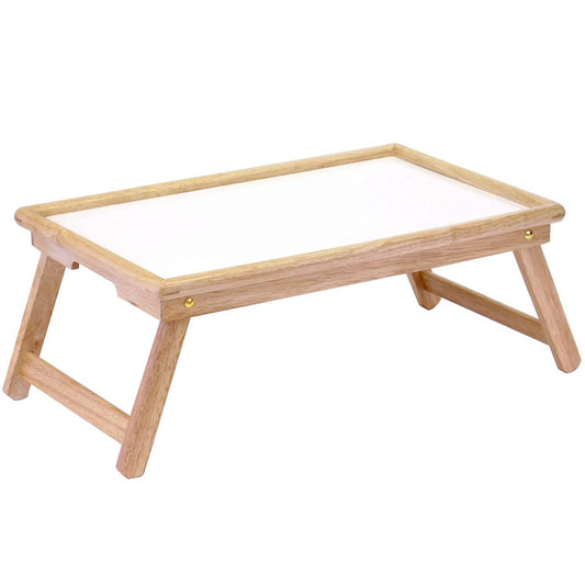 Betttablett aus Holz mit klappbaren Beinen