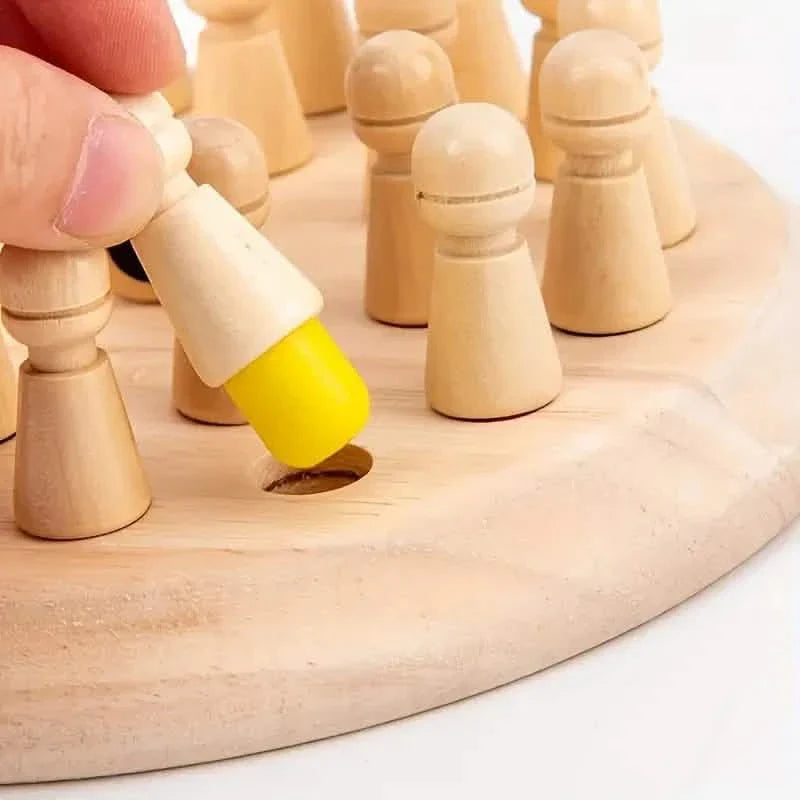 Hölzernes Memory-Spiel – Lernpuzzle für Kinder und Erwachsene