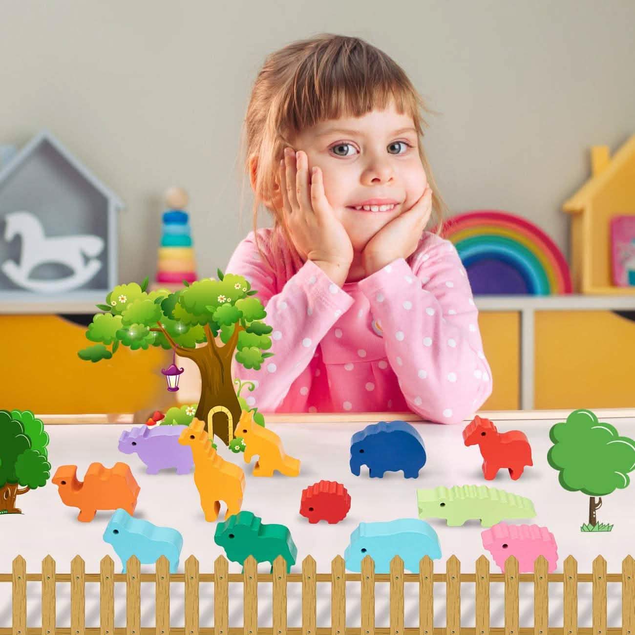 Holz-Stapelturm für Kinder