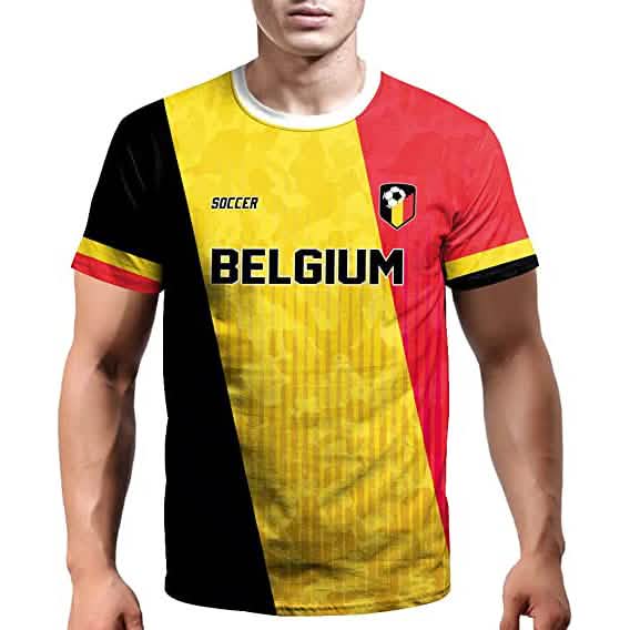 Fußballtrikots zur Weltmeisterschaft 2022 für Damen und Herren – Belgien