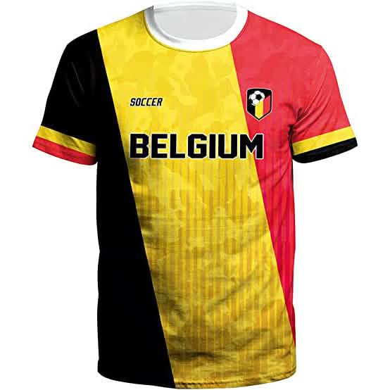 Fußballtrikots zur Weltmeisterschaft 2022 für Damen und Herren – Belgien