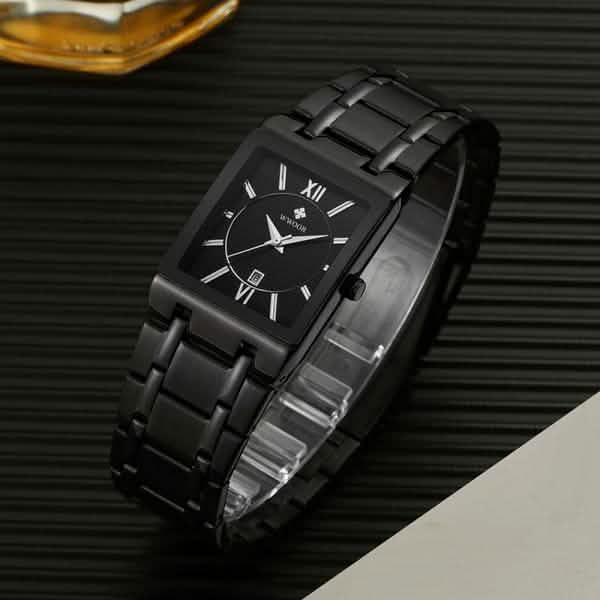 WWOOR Luxus Herren-Armbanduhr mit Datumsanzeige, quadratisch