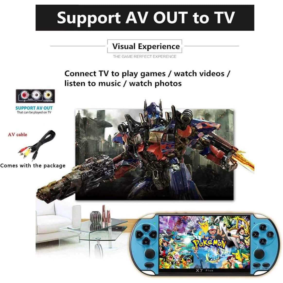 X7Plus Dual-Joystick Tragbare Handheld-Spielkonsole