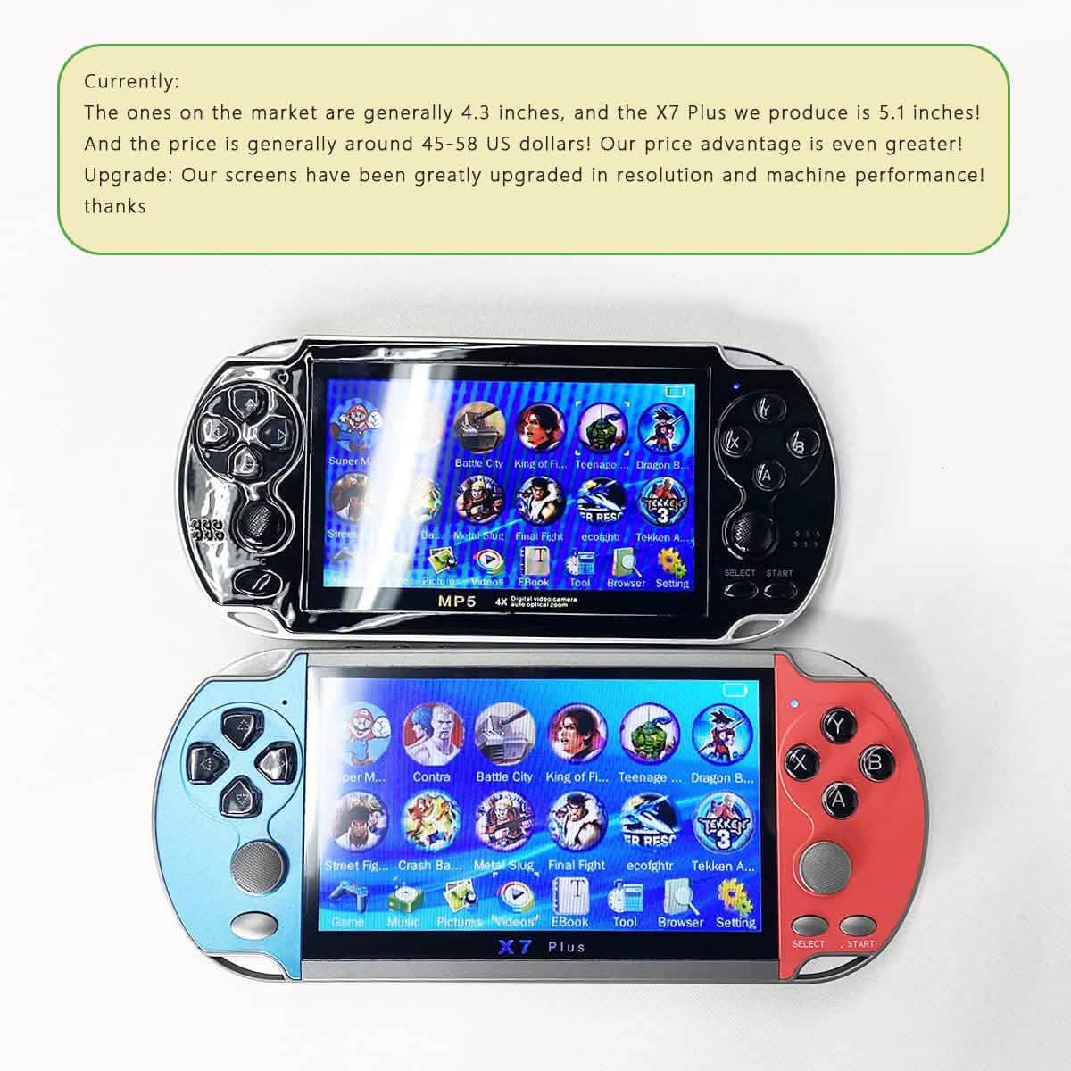 X7Plus Dual-Joystick Tragbare Handheld-Spielkonsole
