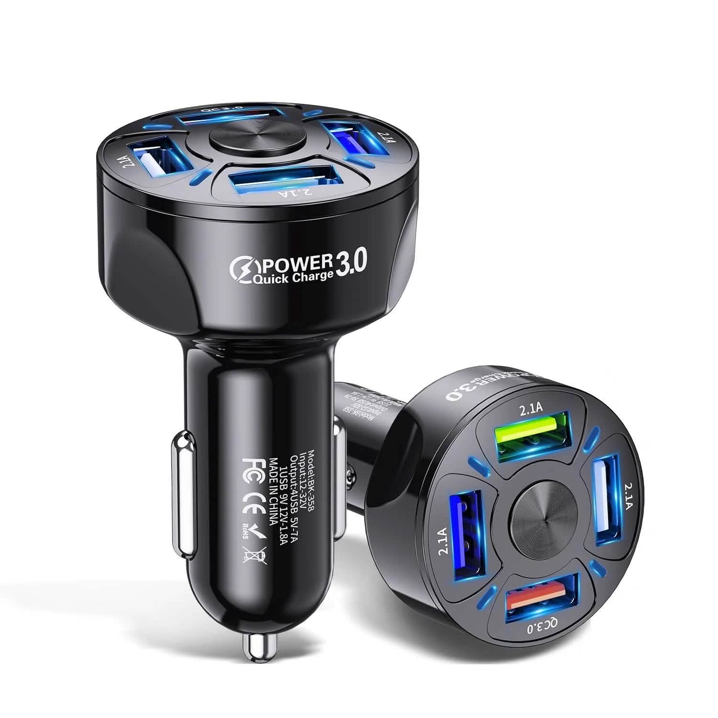 XIA LED 4-Port-Schnellladegerät für Autos