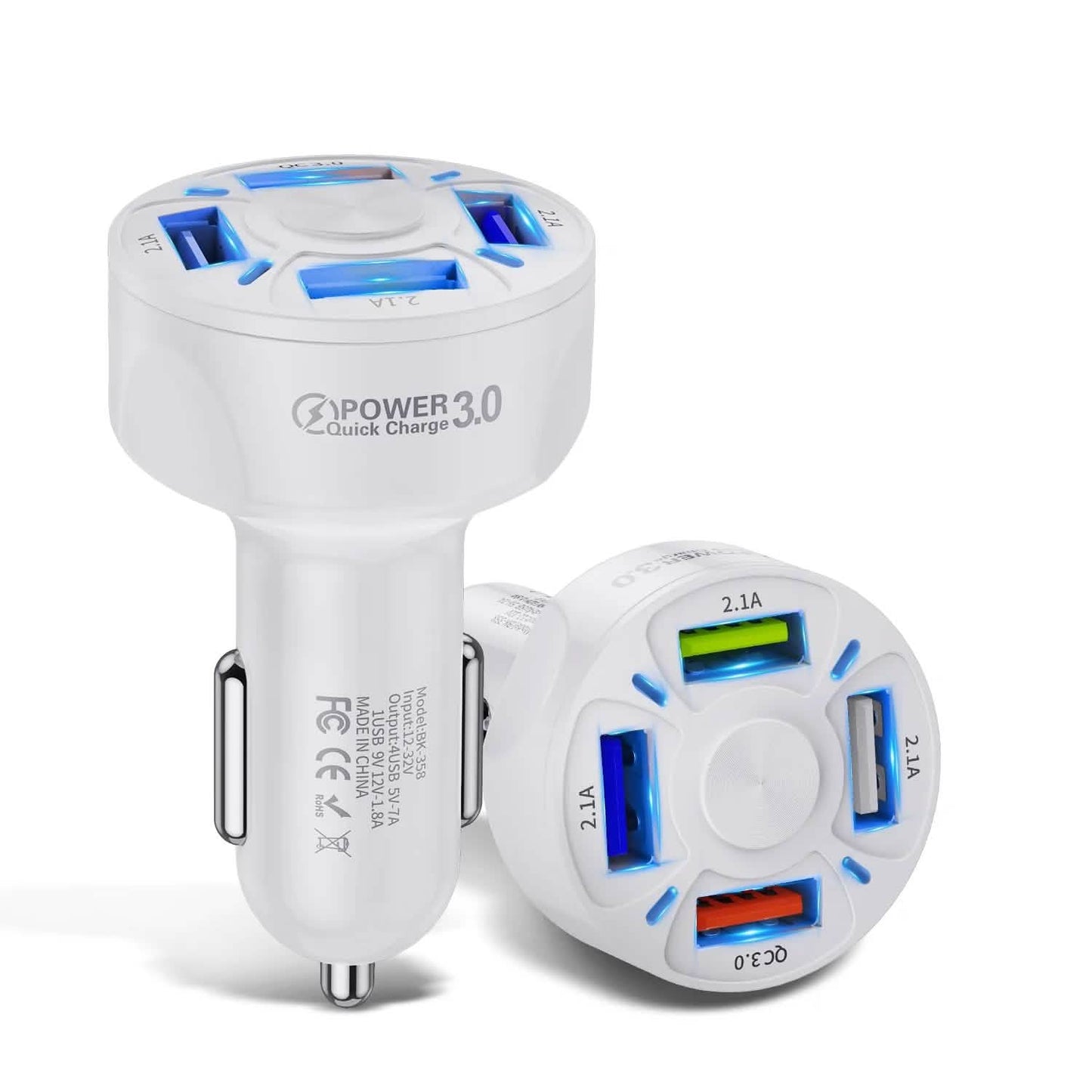 XIA LED 4-Port-Schnellladegerät für Autos