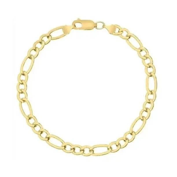 Gelbgold-Armband, Kubanisch, Anker, Figaro oder Seilkette, Gold Filled, hochglanzpoliert