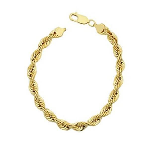 Gelbgold-Armband, Kubanisch, Anker, Figaro oder Seilkette, Gold Filled, hochglanzpoliert