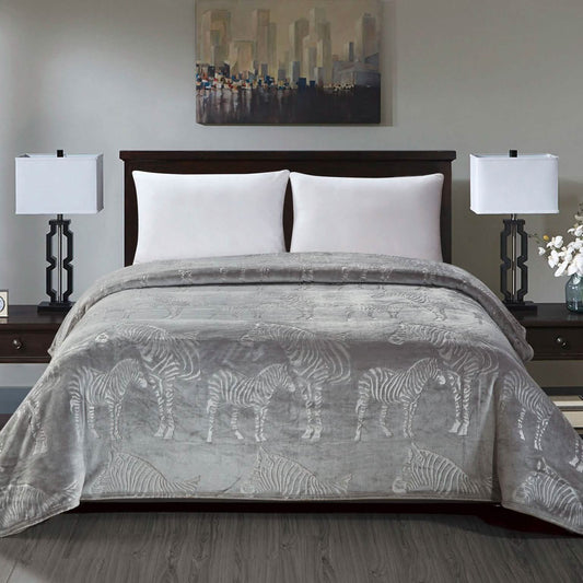 Zebra Design Premium Flanell-Fleecedecke