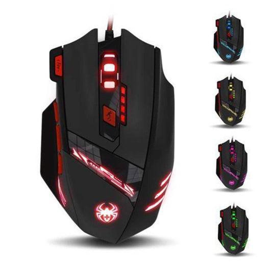Zelotes 8000 DPI 8 Tasten USB LED Licht Optische Kabelgebundene Gaming-Maus