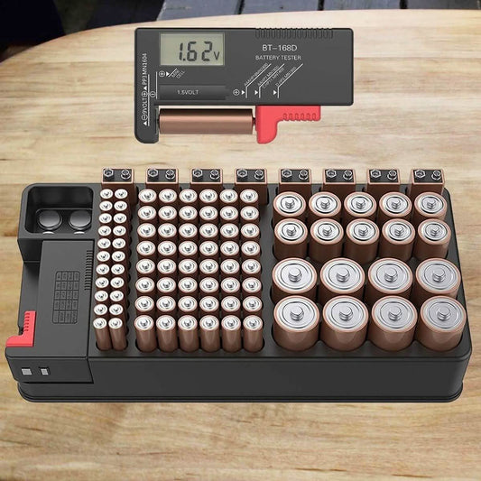 Zerodark Batterie-Organizer mit abnehmbarem Batterietester