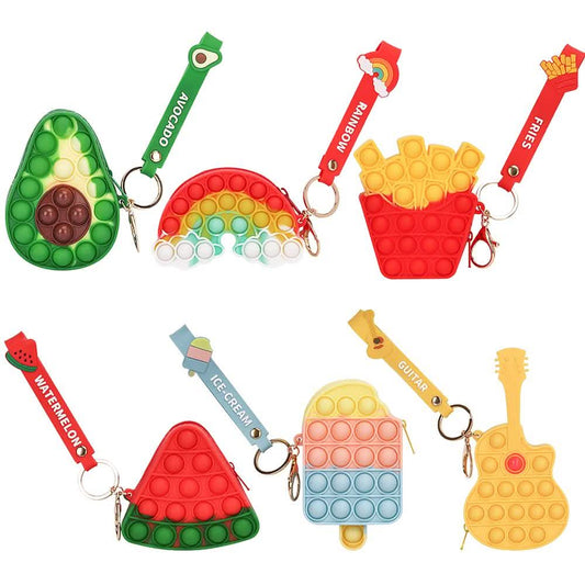 Reißverschlussbeutel mit Fidget-Bubble-Poppers und Borsten