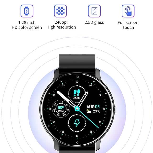 Zl02 Smartwatch 1,28 Zoll Smartwatch Fitness-Laufuhr