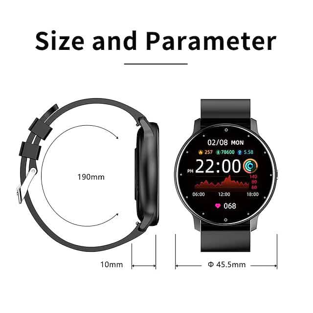 Zl02 Smartwatch 1,28 Zoll Smartwatch Fitness-Laufuhr